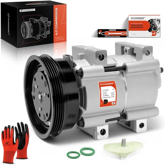 A-Premium Air Conditioner AC Compressor with Clutch Compatible with Nissan Quest 3.3L 1999-2002, Mercury Villager 3.3L 1999-2002
