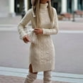thumbnail image 2 of Sweater for Women Collared Long Sleeved A-Line Sweater Dress, 2 of 4