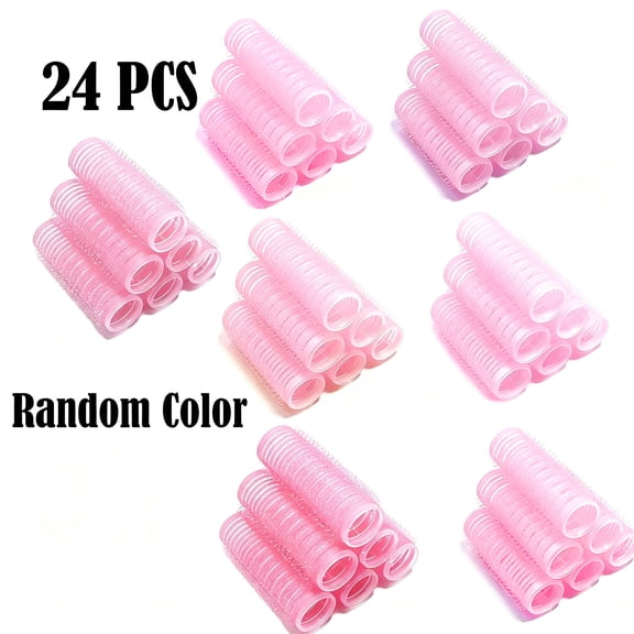 OFEFE 24 Pcs Random Color Velcro rollers for hair Small Size Hair Rollers Curlers Self Grip Holding Hairdressing Curlers Hair Design Sticky,20mm 7/8"