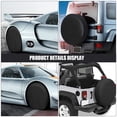 thumbnail image 3 of SOPOTUTU 2pcs Car Spare Wheel Cover Black PVC Rainproof Tire Protector for RVs, 3 of 8