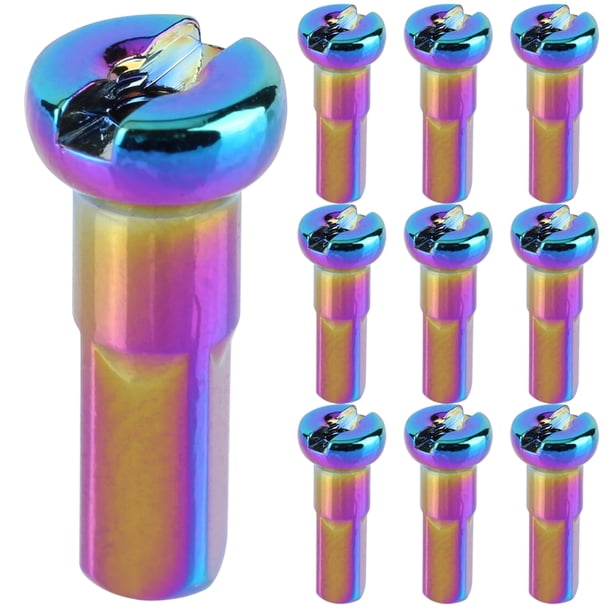 10 cabecillas de radios de bicicleta de 14 g de colores para bicicletas de montaña y carretera