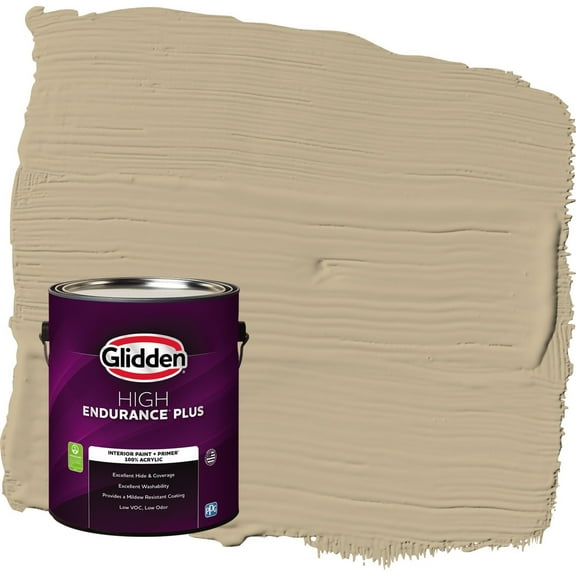 Glidden HEP Rock Cliffs / Beige Flat Interior Paint with Primer, 1 Gallon