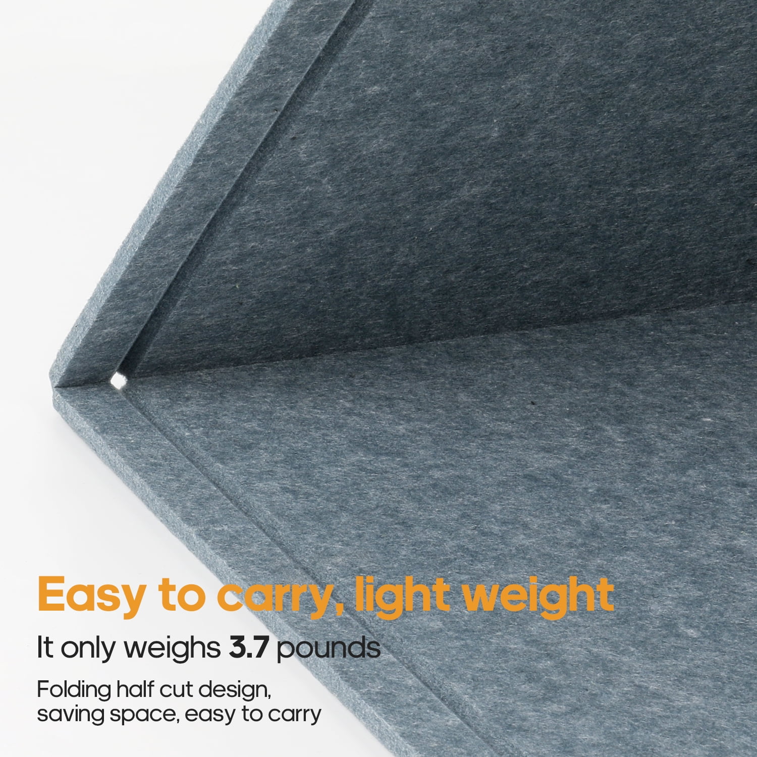 Large Bulletin Board, 60 X 35 Inches Felt Board Notice Pin Board, Cork Board Alternative, Foldable Photo Display Felt Board with Self-Adhesive Tape and 36 PushPins