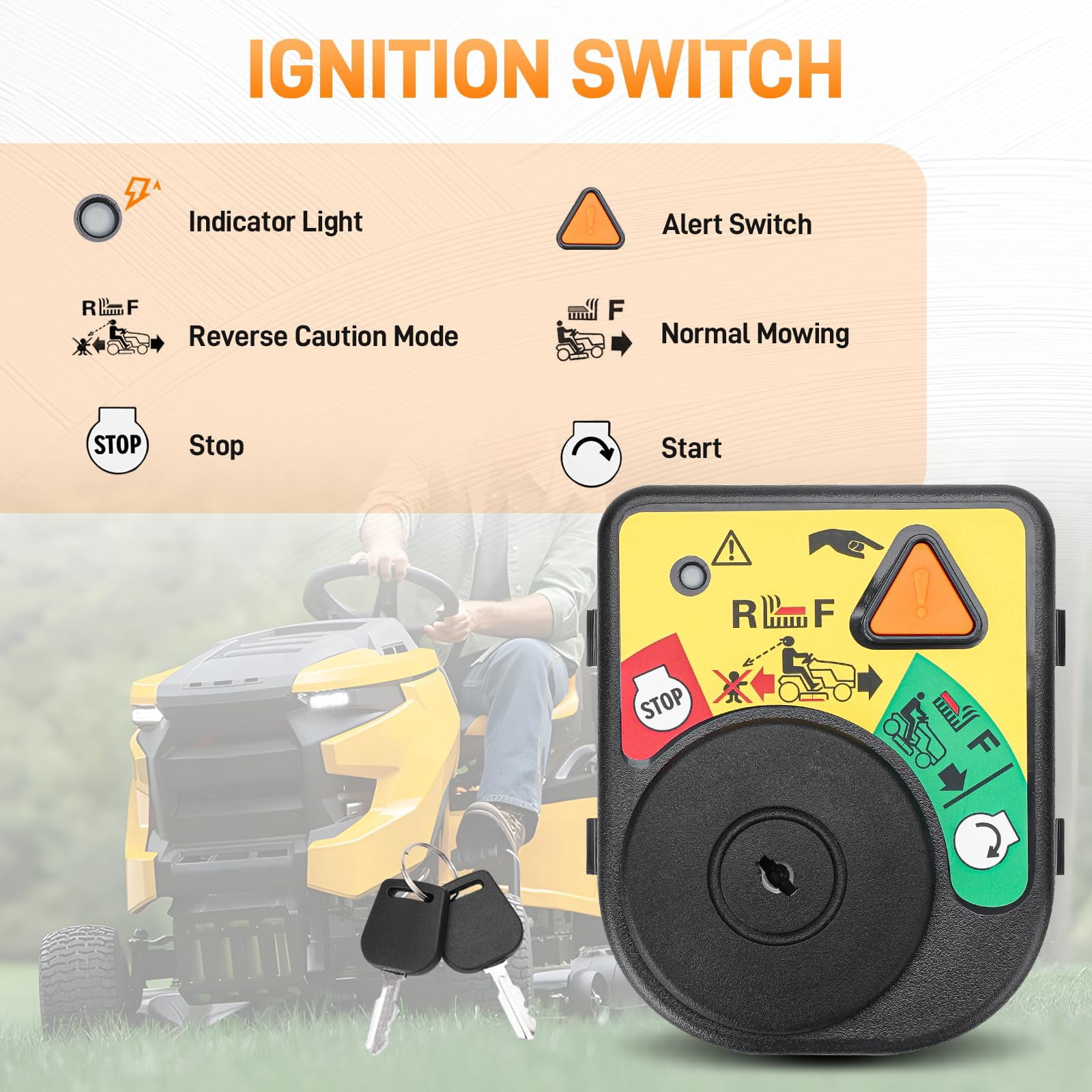 Ignition Switch Module w/2 Keys For MTD Cub Cadet 925-04227 925-06119B 725-04227