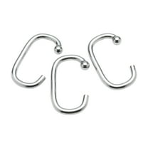 "C" Shower Curtain Hooks in Chrome