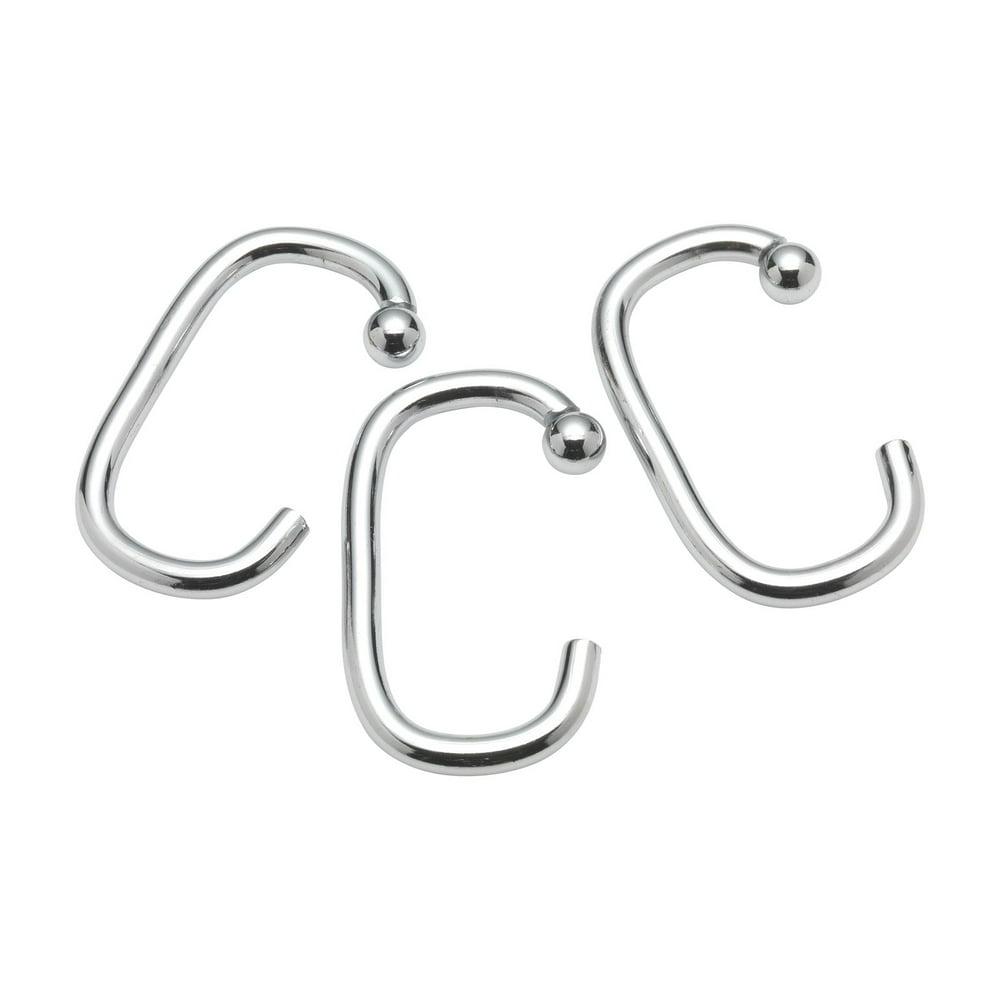 "C" Shower Curtain Hooks in Chrome