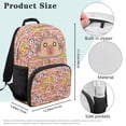 thumbnail image 7 of KUIFORTI Brown Capybara Kids Backpack Girls School Bag Comfortable Lightweight with Multiple Storage Pockets Suitable for Elementary Primary Middle, 7 of 7