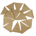 thumbnail image 1 of Guirnalda de banderines de arpillera, pancarta de bandera triangular vintage de 3 metros para decoración de bodas, fiestas, bautismo (13 banderines), 1 of 4