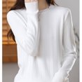 thumbnail image 6 of Womens Thin Knitted Sweaters, Fall Sweaters for Women Lightweight Casual Fleece Solid Color Crewneck Long Sleeve Pullover S-2XL, 6 of 6