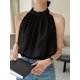 thumbnail image 3 of Blusa Halter Negra Casual Para Mujer, 3 of 13