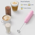 thumbnail image 4 of Milk Frother New England Stories - Potente dispositivo portátil, color rosa, 4 of 7