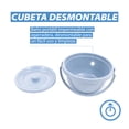 thumbnail image 3 of Silla Cómodo C/ Ruedas Y Freno Onof CALIFORNIA Asiento Inodoro Portátil 3 En 1 Azul-Blanco, 3 of 9