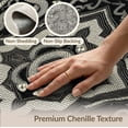thumbnail image 6 of ODIKA 9'x12' Washable Area Rug Non-Shedding, Easy Care Vintage Interlocking Scale Border Retro Aesthetic Snake Serpent Refined for Master Suite, California King, Under Bed, 6 of 7