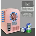 thumbnail image 4 of Koolatron 4L Retro Portable Mini Fridge 12V DC 110V 6 Can Cooler Pink, 4 of 30