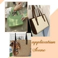 thumbnail image 6 of 1Set 26.4~27.9 Inch Sew On Leather Bag Handle Woven Crochet Bottom Black Handbag Short Shoulder Strap Adjustable Handbag Shoulder Strap Replacement Bag Accessory Set, 6 of 6