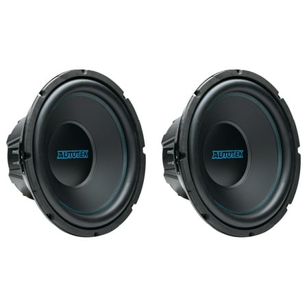 (2) Autotek ATK12D4 12" Car Audio Subwoofers 800w Peak/400w RMS Subs DVC 4 Ohm