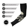 thumbnail image 5 of ALAZA Black Skeleton with Sunglasses UV Sun Protection Arm Sleeves UPF 50+ Compression Cooling Sleeve 1 Pair, 5 of 7