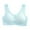 Blue, variant on Women's Floral Lace Bra Plus Size Firm Hold Non Wired Non Padded Full Coverage（Blue,L)