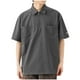 thumbnail image 2 of Blusa y camisa de manga corta con cuello vuelto para hombre, de color liso, holgada, informal, con bolsillo y cremallera, de poliéster., 2 of 5