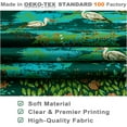 thumbnail image 4 of DriftAway Clara Woodland Forest Animals Printed Pattern Room Darkening Window Curtain Grommet 2 Panels 52"Wx84"L Emerald Green, 4 of 7