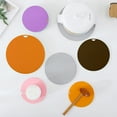 thumbnail image 6 of vnanda Flexible Round Placemat Thickened Anti-scalding Non-stick Table Protection Waterproof Heat Insulation Solid Color Reusable Flexible Stain-proof, 6 of 8