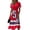 A04-Deep Red, variant on Womens American Flag Dresses Wrap V-Neck Hight Waist Midi Sundress Short Sleeve A-Line Swing Summer Dresses