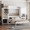 White, variant on Queen Size Murphy Bed Wall Bed with Desk and Vanity, Multifunctional Queen Size Murphy Cabinet Storage Bed with Cabinets for Guest Room Office, White