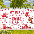 thumbnail image 5 of Red Theme Valentine's Banner Heart Shape Love Display Rose Decor Romantic  Heart Backdrop for Valentine's Party Romantic Date Anniversary Celebration, 5 of 8