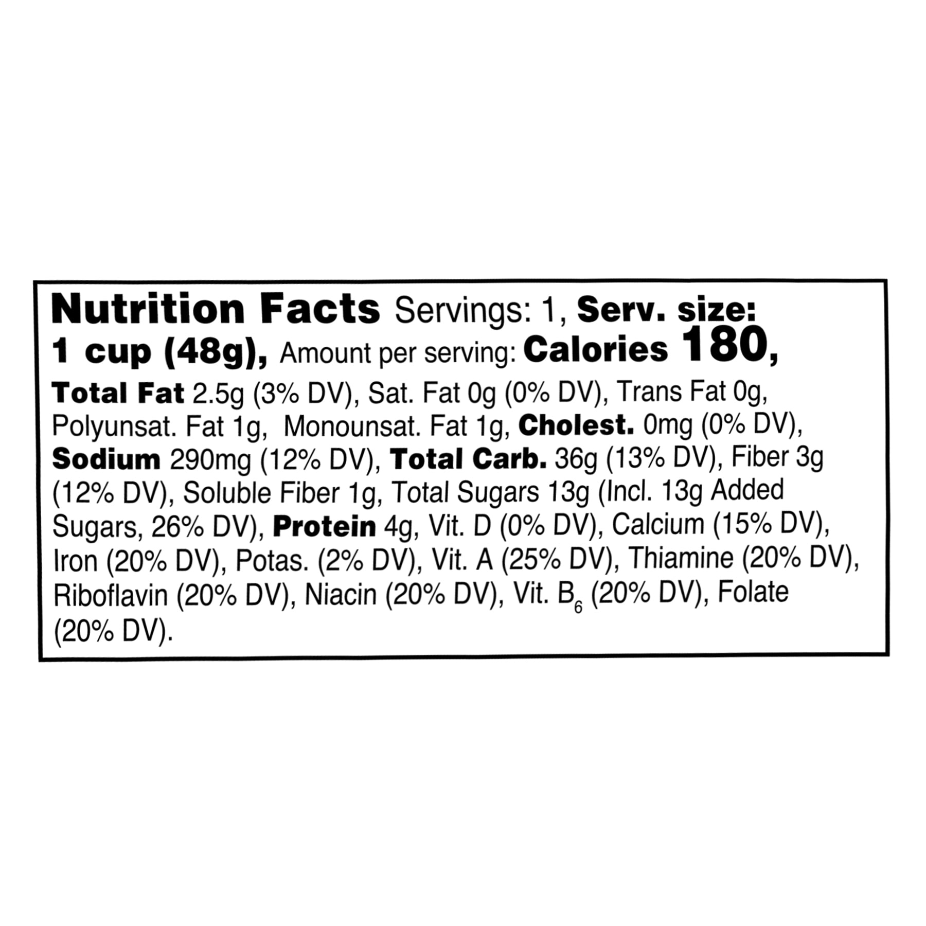 (6 pack) Great Value Maple and Brown Sugar Instant Oatmeal Cup, 1.69 oz