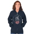 thumbnail image 5 of Betty Boop Vintage Pin Up Flag Zip Hoodie Sweatshirt Women Brisco Brands S, 5 of 6