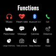 thumbnail image 4 of Men Smart Watch Bluetooth Music Call Phone Heart Rate Monitor Fitness Smartwatch for Huawei Android IOS Pk Gt2 Black, 4 of 4