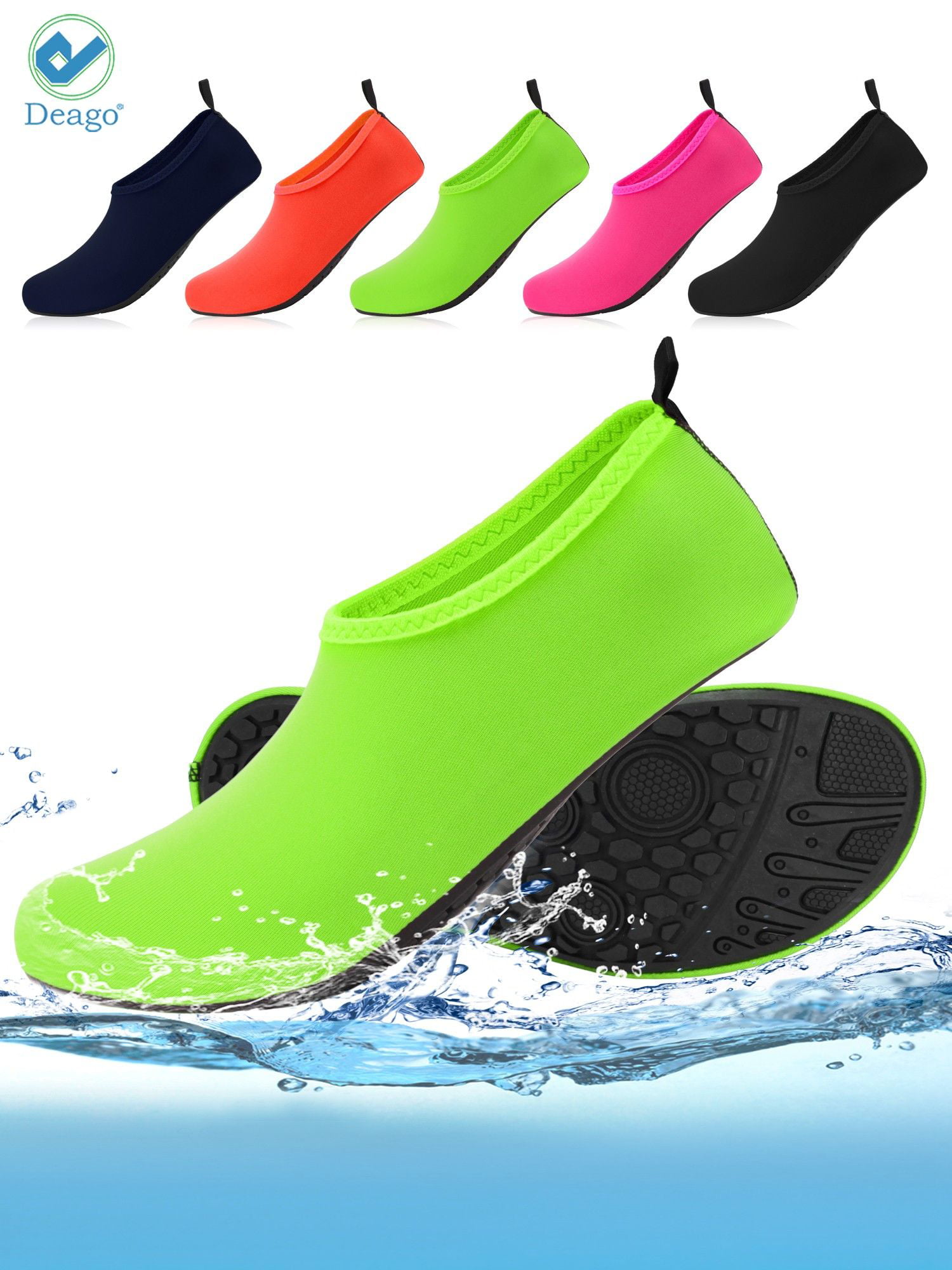 Mens Barefoot Water Skin Shoes Aqua Socks Beach Swim Slip On Surf Yoga Exercise