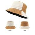 thumbnail image 3 of TOPTIE Reversible Block Corduroy Bucket Hat 2-in-1 Unisex Sun Hat for Outdoor-KHAKIBEIGE, 3 of 8