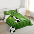 thumbnail image 3 of Homewish Cartoon Monogrammed J Queen Comforter Set, Cartoon Football Soccer Bedding Sets, Teens Kids Boys Girls Reversible Bedding Comforter Set, Ultra Soft Bedroom Decor, 3-Piece, 3 of 8