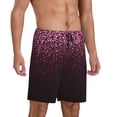 thumbnail image 2 of Yiaed Pink Glitter Sparkles A for Men's Soft Sleep Pajama Short Lounging Pajama Shorts-X-Large, 2 of 6