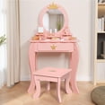 thumbnail image 2 of Set de tocador de maquillaje Touch us Pink con espejo y silla, 9 unidades, 2 of 9