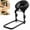 Black - Leather, variant on Adjustable Face Rest Pillow for Bed with Memory Foam, Height Adjustable Cradle for Home Relaxation and Comfort