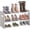 White, variant on Expandable-2-Tier-Shoe-Rack-for-Closet With Adjustable Height, and Metal Combination Shoe Shelf Organizer with Handles, Space-Saving Shoes Holder Stand Storage for Entryway, Entrance, Garage