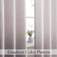 thumbnail image 3 of Uptown Home Ombre Purple White Rayon Blend Heavy Linen Texture Window Curtain Panel Gradient Cream White to Gray Drapes for Living Room/Bedroom, 40"x95"x2, 3 of 6