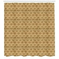 thumbnail image 3 of Ambesonne Retro Shower Curtain, Worn out Ornamental Wavy, 69"Wx75"L, Tan and Caramel, 3 of 3