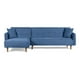 thumbnail image 2 of Sala Modular Sofá Cama Reversible De Velvet Azul Modelo Baily Makora Reversible, 2 of 8