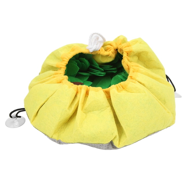 Almohadilla para olfatear perros, evita resbalones, alivia el aburrimiento, alimentación interactiva ajustable para mascotas, alfombrilla para cuenco para cachorros y gatos, color amarillo
