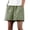 Army Green, variant on RQYYD Womens Elastic Waist Striped Linen Shorts Loose Fit Casual Summer Shorts with Pockets for Daily Wear