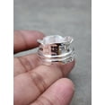 thumbnail image 2 of 925 Sterling Silver Leaf Design Spinner Ring – Handmade Chunky Meditation Ring for Women – Fidget Anxiety Relief Ring, Gift for Her, 2 of 4