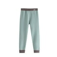 thumbnail image 2 of fnnxnal Juniors Green Thermal Pants 10-11T - 100% Cotton Warm Leggings for Cold Weather, Elastic Waist & Cuffs, Soft Breathable Bottoms for Daily & Outdoor Wear, 2 of 5