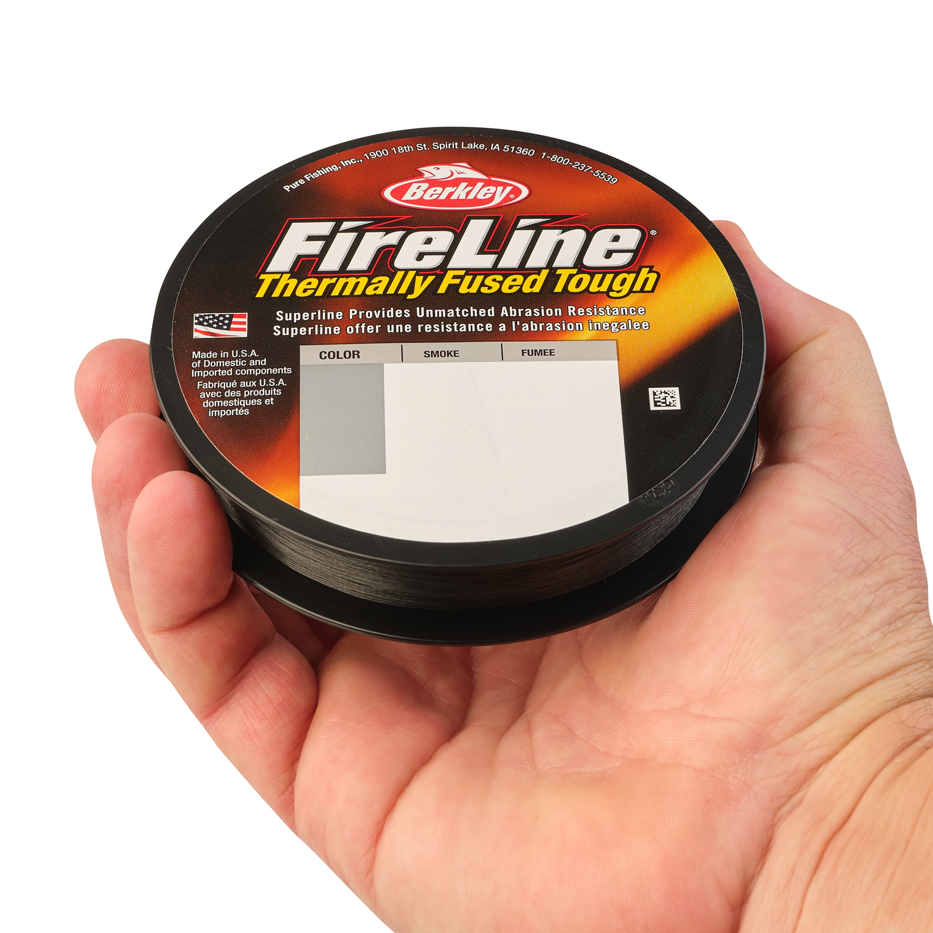 (2 pack) Berkley FireLine® Fishing Line, Smoke, 10 lb Test Strength, 125 yd