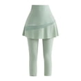 thumbnail image 5 of COMVALUE Skirted Leggings for Women Capri, Athletic Tennis Skirt with Leggings Golf Pickleball Clothes with Pockets Green for Size XXL, 5 of 7