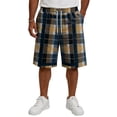 thumbnail image 3 of HKYNLAG Plaid Shorts for Men Casual Classic Drawstring Elastic Waist Bermuda Short Baggy Loose Y2k Lounge Shorts with Pockets Dark Blue S, 3 of 5