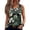 Dark Green, variant on Womens Summer Tank Tops Loose Fit Sleeveless V Neck T Shirt Floral Print Henly Tunic Blouses Light Blue M