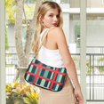 thumbnail image 5 of FORMRS Womens Shoulder Bag with Chain Strap Clutch Purse Cute Tote Handbag, Green Plaid, 5 of 7